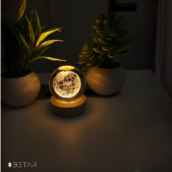 3D Earth Crystal Ball LED Night Lamp